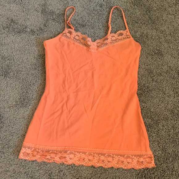 Coral adjustable strap lace tank. Size small. - Picture 2 of 8